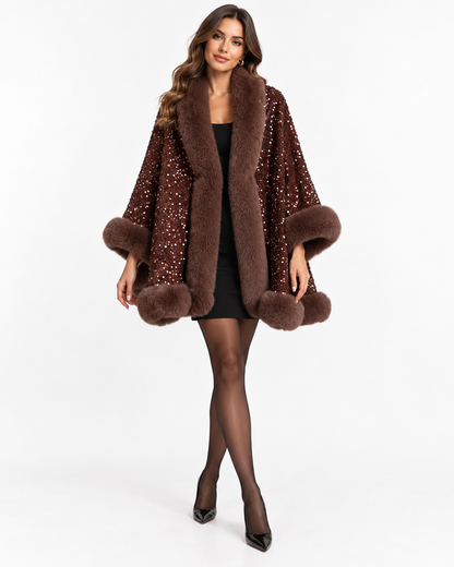 Statement-Collar Wrap Shawl