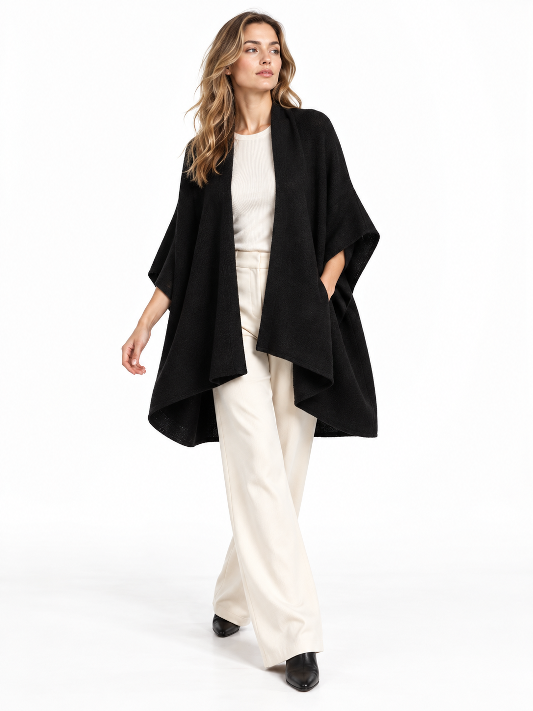 Batwing-Sleeve Cardigan