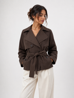 Belted Double-Breasted Trench Jacket