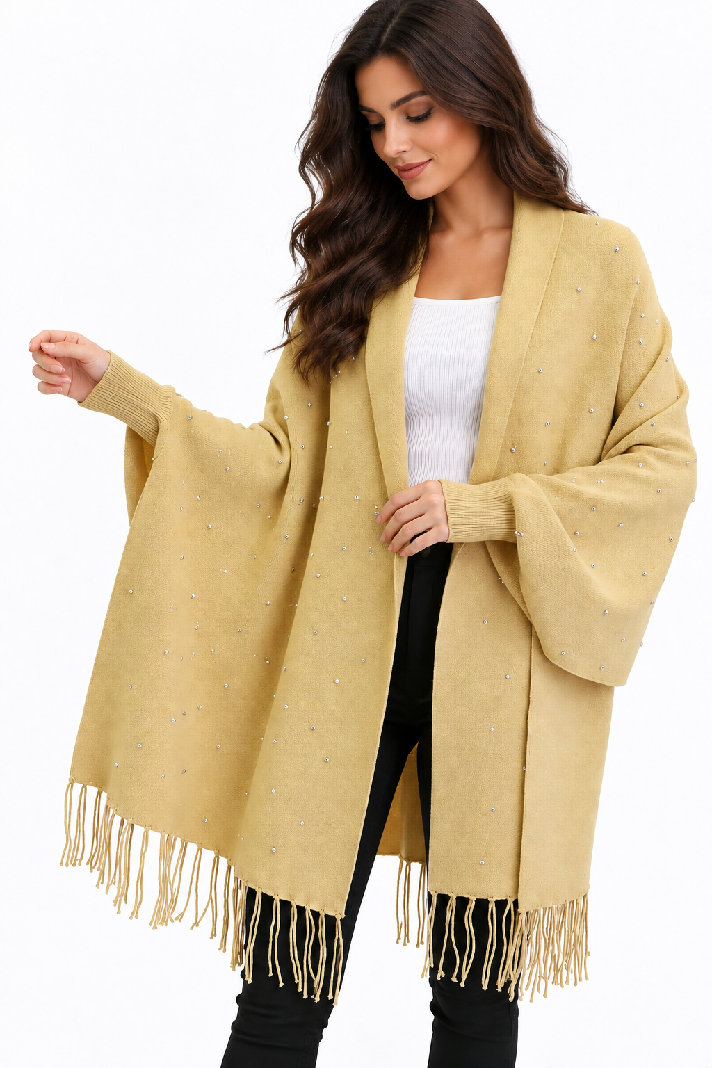 Embellished Tassel Cape