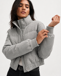Cropped Padded Funnel-Neck Jacket