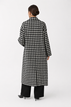 Houndstooth Double-Breasted Coat