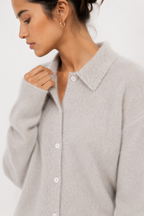Brushed Collared Cardigan