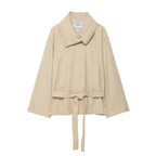 Trench Jacket and Plissé Mini Skirt Co-ord