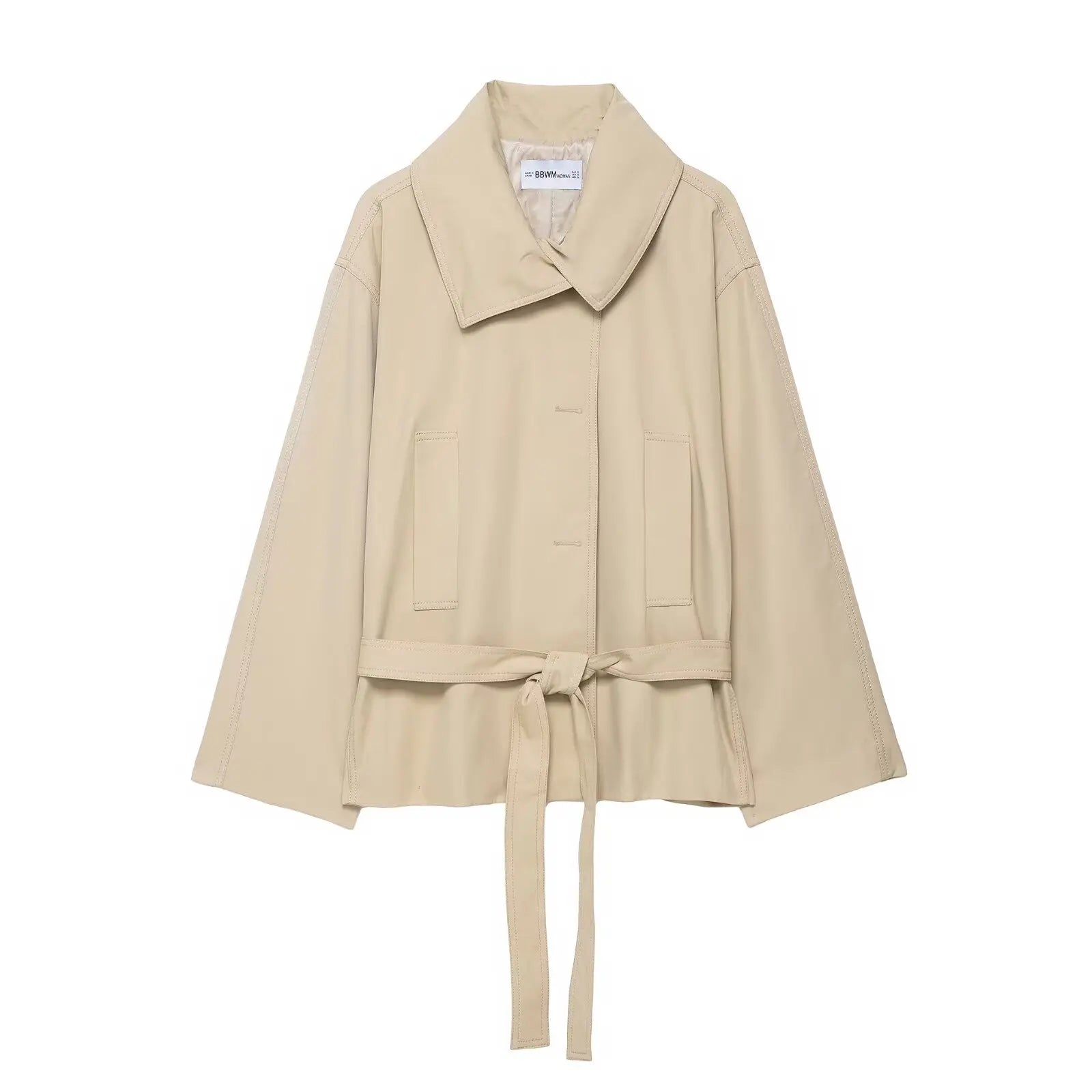 Trench Jacket and Plissé Mini Skirt Co-ord