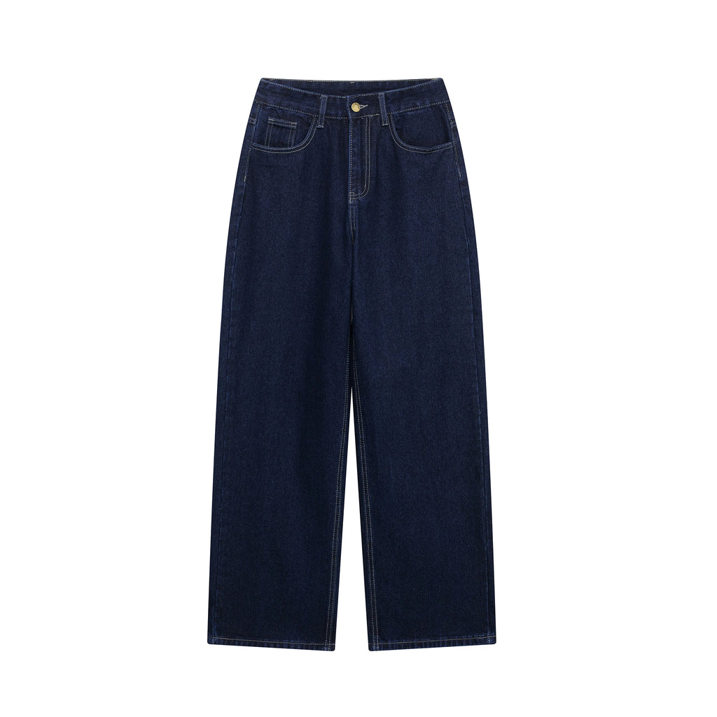 Belted Denim Safari Jacket and Wide-Leg Trouser Set