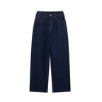 Belted Denim Safari Jacket and Wide-Leg Trouser Set