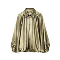 Voluminous Gathered Bomber Jacket