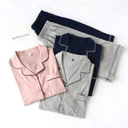 Premium Cotton Jersey Short Pyjama Set with Fine Piping