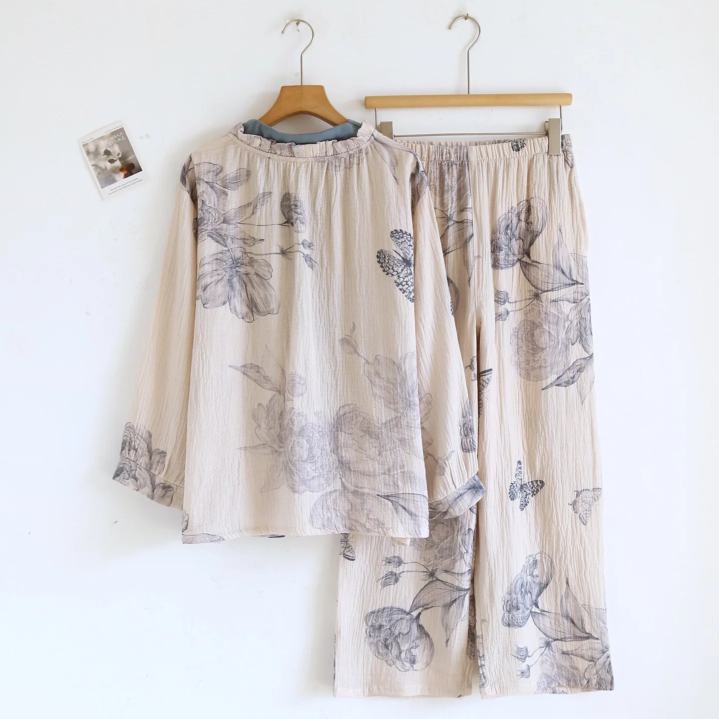 Premium Muslin Cotton Wrap Pyjama Set