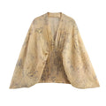 Oversized Batwing V-Neck Blouse