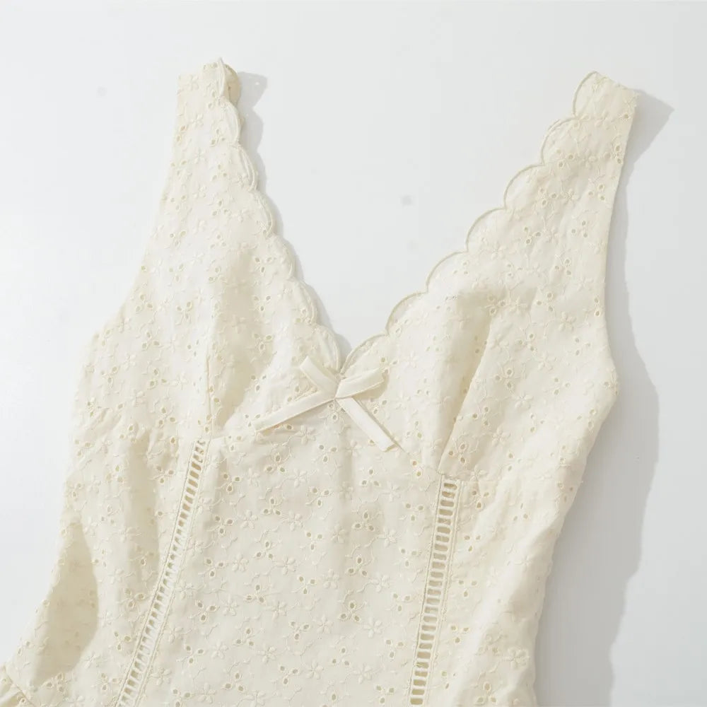 Broderie Anglaise Corset Mini Dress
