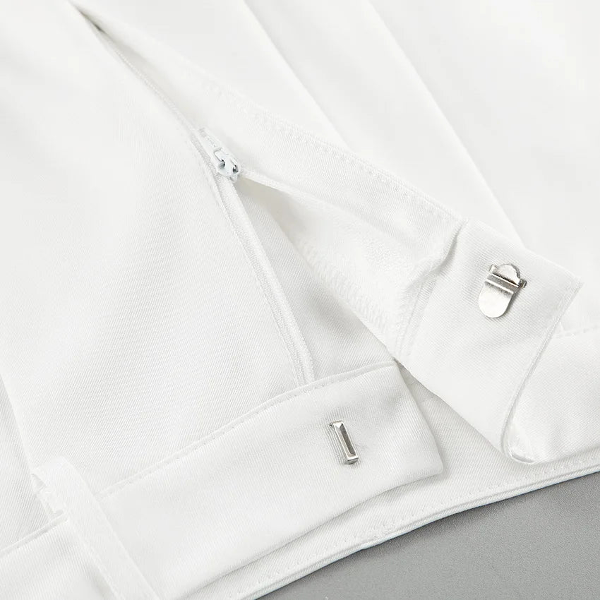 High-Waisted Wide-Leg Trousers