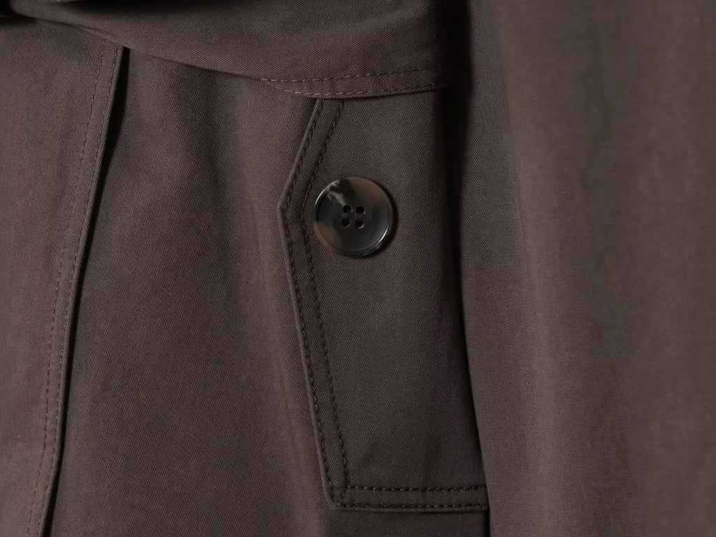 Wrap-Belt Cropped Trench Jacket
