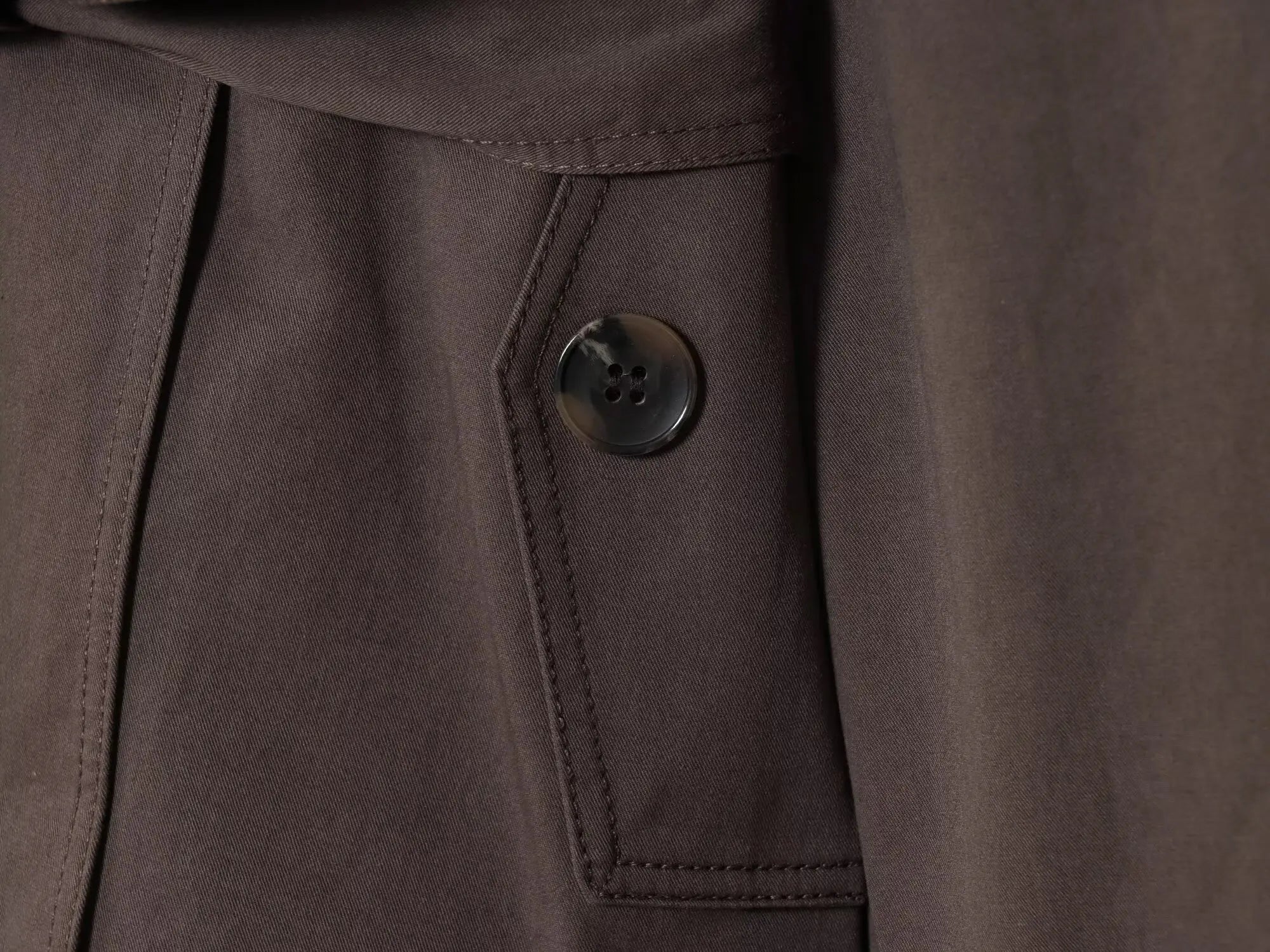 Wrap-Belt Cropped Trench Jacket