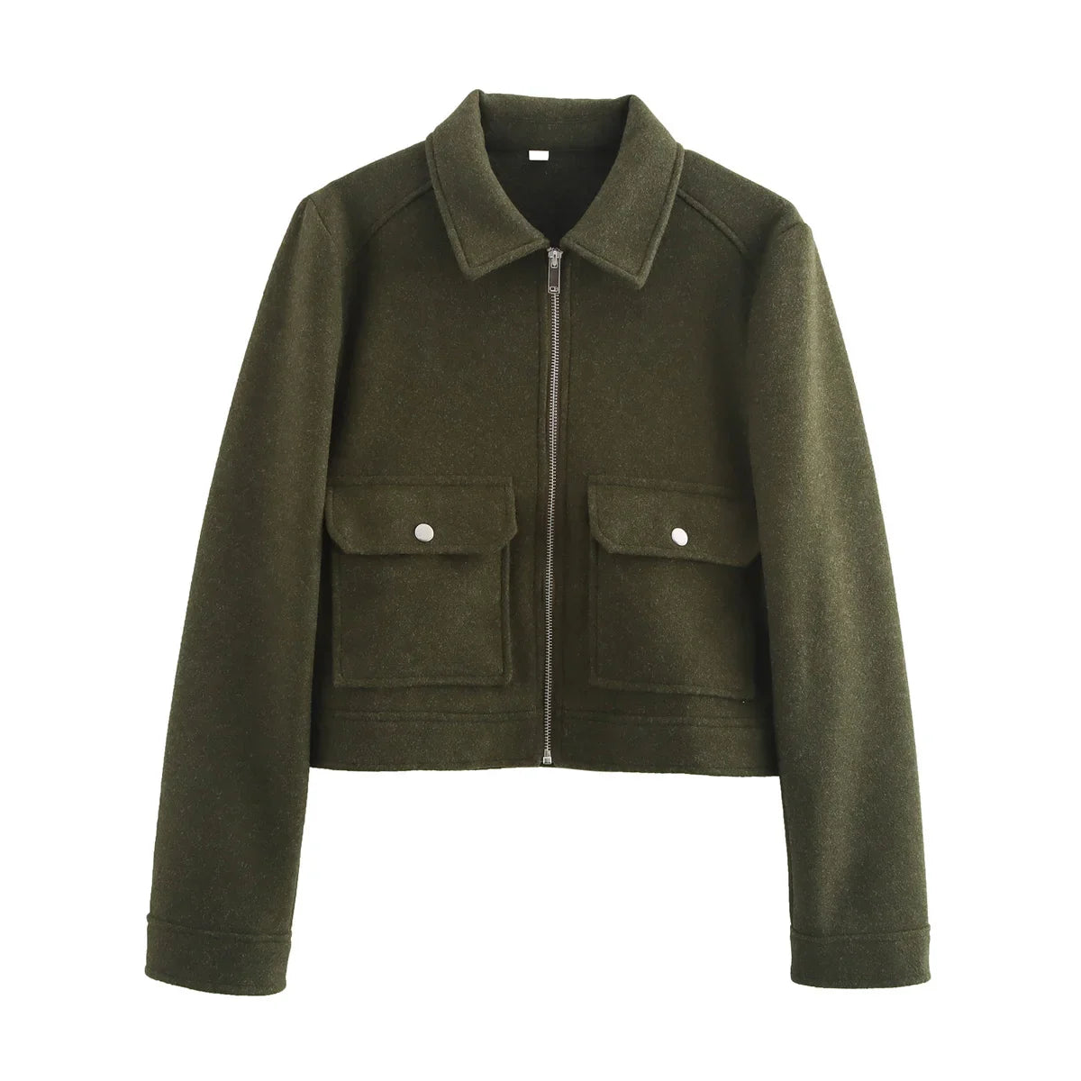 Collared Zip-Front Jacket