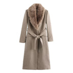 Belted Bordeaux Longline Coat