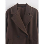 Oversized Notch-Lapel Wool-Blend Coat