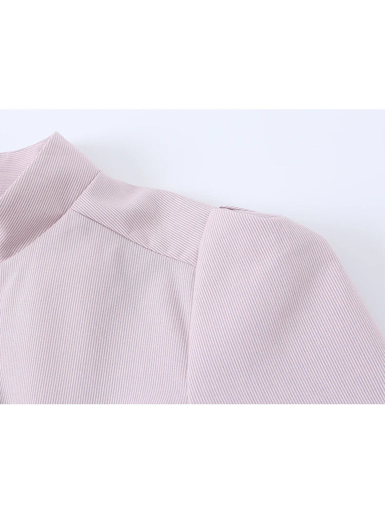 Lavender Mandarin Collar Peplum Suit Set