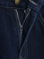 Belted Denim Safari Jacket and Wide-Leg Trouser Set
