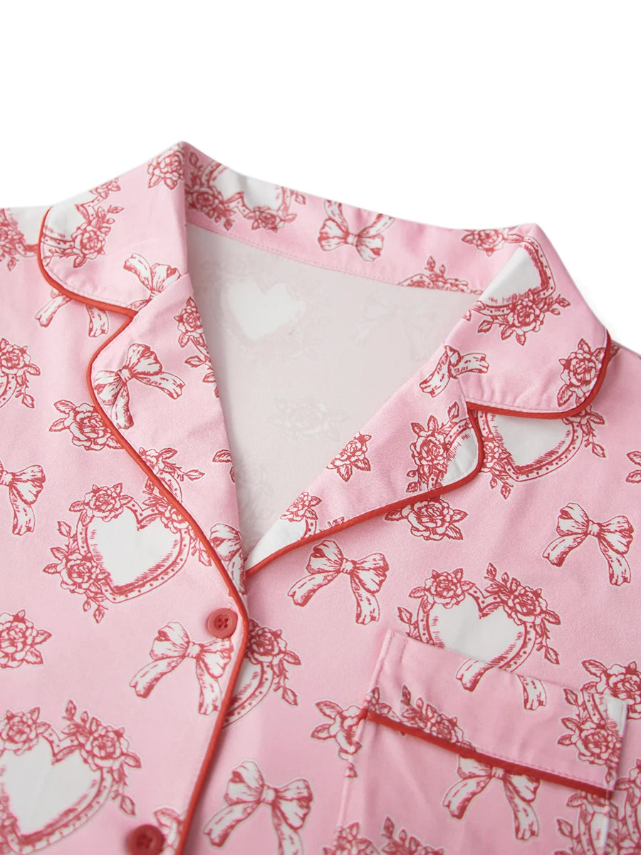 Premium Cotton Long Pyjama Set with Fine Piping
