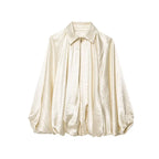 Voluminous Gathered Bomber Jacket