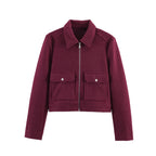 Collared Zip-Front Jacket
