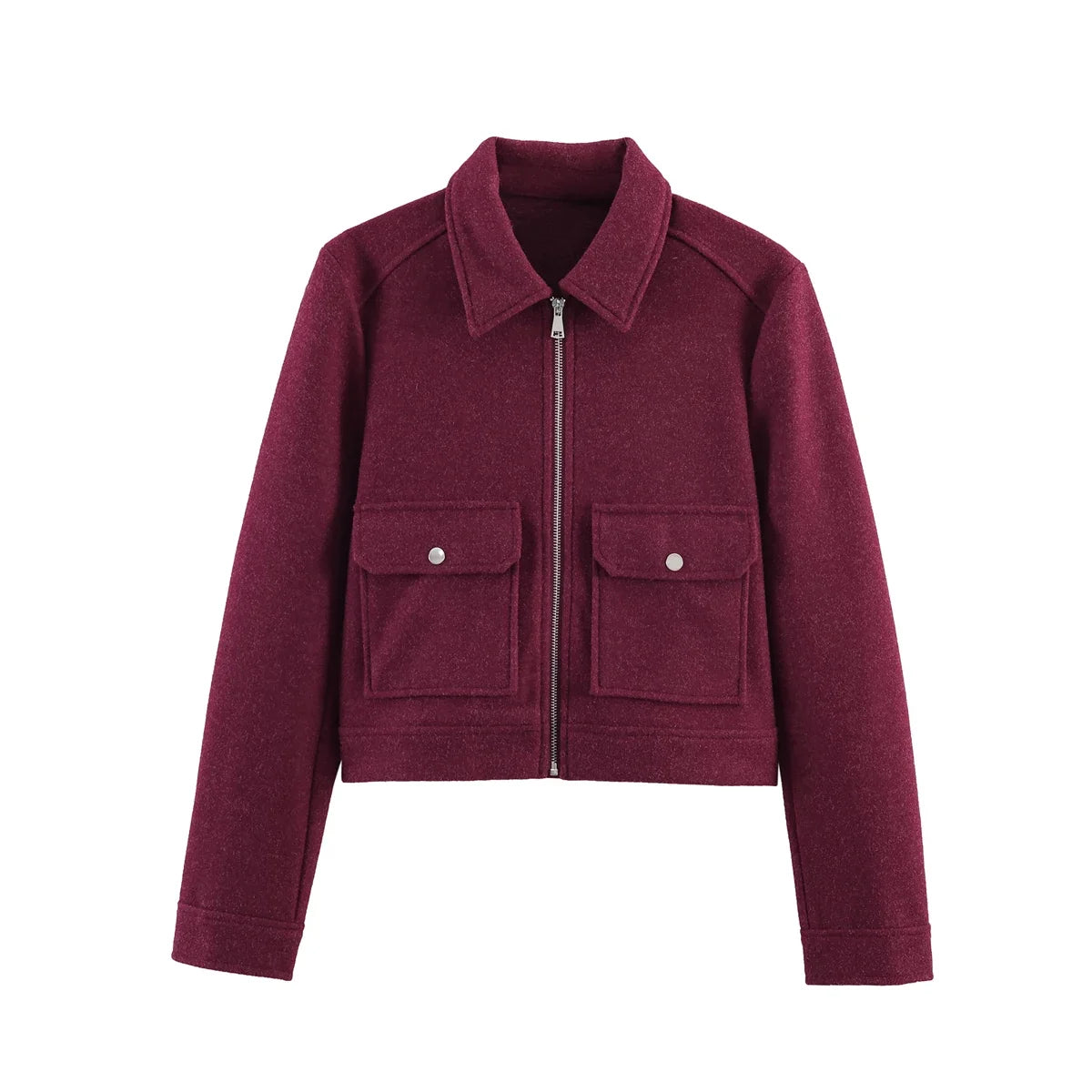 Collared Zip-Front Jacket