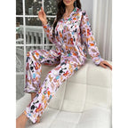 Satin-Finish Long-Sleeved Pyjama Set