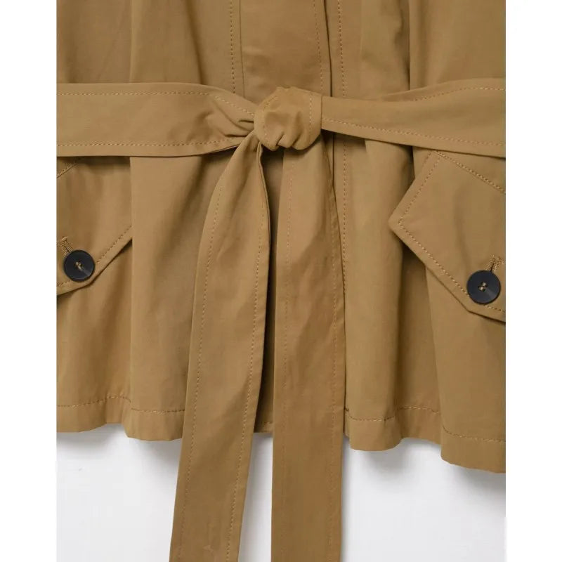 Multi-Pocket Field Jacket and Buttoned Mini Skirt Co-ord