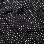 Polka-Dot High-Neck Blouse and A-Line Maxi Skirt Set