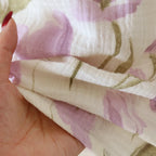 Crêpe-Textured Flutter-Sleeve Pyjama Set