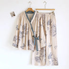Premium Muslin Cotton Wrap Pyjama Set