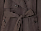 Wrap-Belt Cropped Trench Jacket