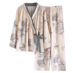 Premium Muslin Cotton Wrap Pyjama Set
