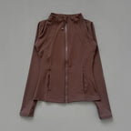 Sculpted High-Neck Zip Jacket