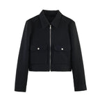 Collared Zip-Front Jacket