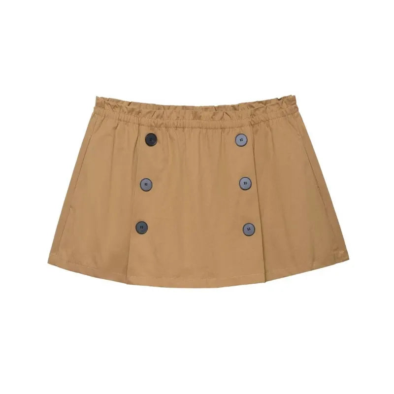 Multi-Pocket Field Jacket and Buttoned Mini Skirt Co-ord