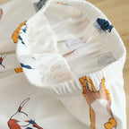 Textured Cotton-Gauze Short Pyjama Set with Fine Piping