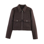 Collared Zip-Front Jacket