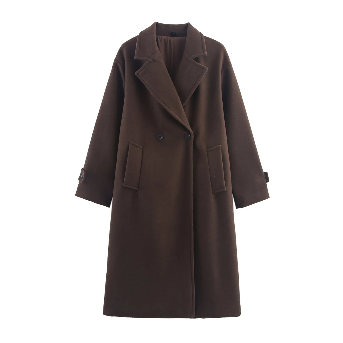 Oversized Notch-Lapel Wool-Blend Coat