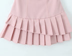 Halter Tiered-Pleated Mini Dress
