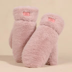 Textured Plush Mittens