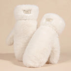Textured Plush Mittens