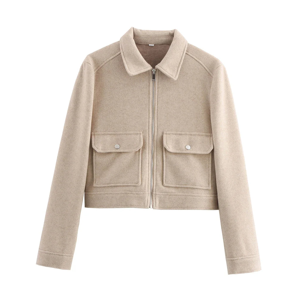 Collared Zip-Front Jacket
