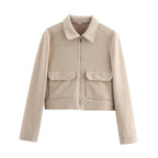 Collared Zip-Front Jacket