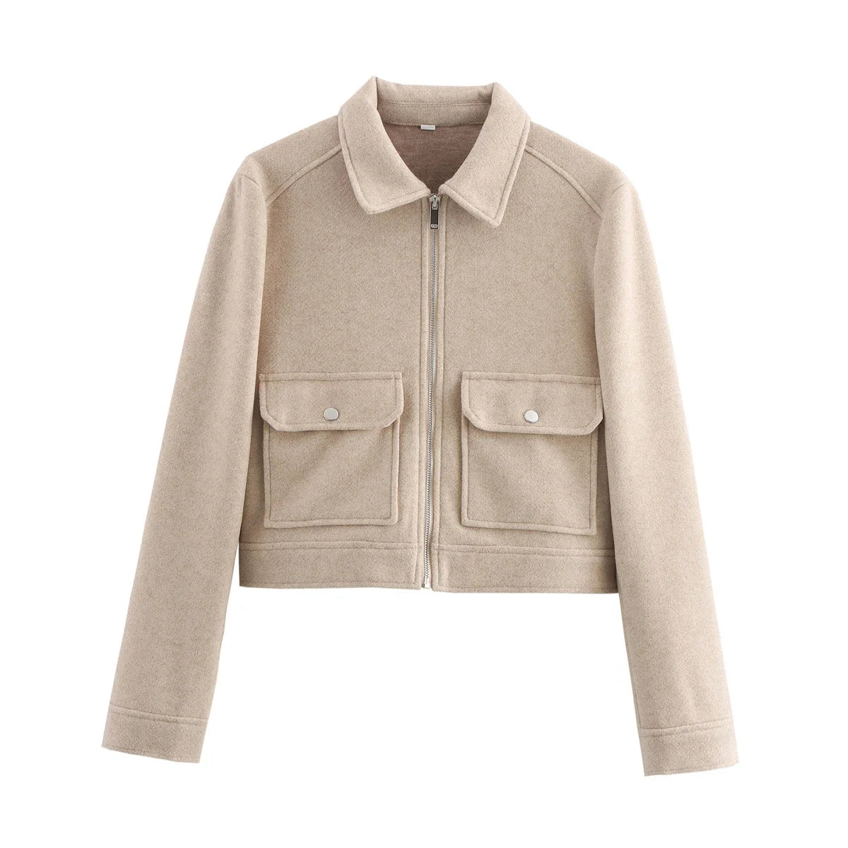 Collared Zip-Front Jacket