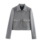 Collared Zip-Front Jacket