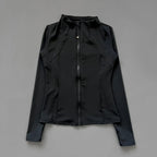 Sculpted High-Neck Zip Jacket