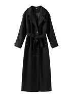 Belted Cape-Style Longline Coat
